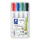 Táblamarker készlet, 2 mm, kúpos, STAEDTLER Lumocolor® 351, 4 különböző szín (TS351WP4)
