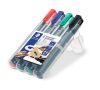 Alkoholos marker készlet, 2 mm, kúpos, STAEDTLER Lumocolor® 352, 4 különböző szín (TS352WP4)