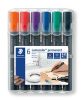 Alkoholos marker készlet, 2 mm, kúpos, STAEDTLER Lumocolor® 352, 6 különböző szín (TS352WP6)