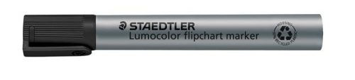 Flipchart marker, 2 mm, kúpos, STAEDTLER Lumocolor 356, fekete (TS3569)