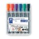 Flipchart marker készlet, 2-5 mm, vágott, STAEDTLER Lumocolor 356 B, 6 különböző szín (TS356BWP6)