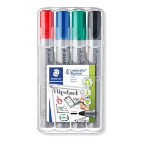   Flipchart marker, 2 mm, kúpos, STAEDTLER Lumocolor 356, 4 különböző szín (TS356WP4)