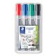 Flipchart marker, 2 mm, kúpos, STAEDTLER Lumocolor 356, 4 különböző szín (TS356WP4)