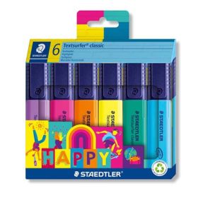   Szövegkiemelő készlet, 1-5 mm, STAEDTLER Textsurfer&reg; classic 364 C Happy, 6 különböző szín (TS364C6HA)