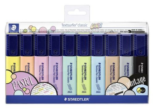 Szövegkiemelő készlet, 1-5 mm, STAEDTLER Textsurfer Classic Pastel 364 C, 10 különböző szín (TS364CWP10)