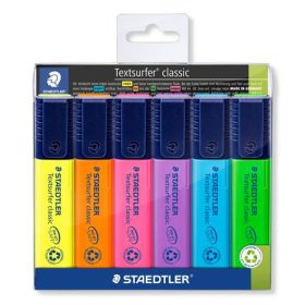   Szövegkiemelő készlet, 1-5 mm, STAEDTLER Textsurfer Classic 364, 6 különböző szín (TS364WP6)