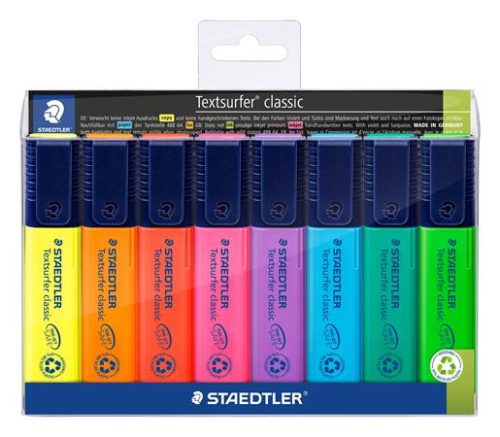 Szövegkiemelő készlet, 1-5 mm, STAEDTLER Textsurfer Classic 364, 8 különböző szín (TS364WP8)
