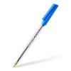 Golyóstoll, 0,5 mm, kupakos, STAEDTLER Stick 430 M, kék (TS430M03)