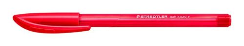 Golyóstoll, 0,3 mm, kupakos, STAEDTLER Ball 432, piros (TS432F2)