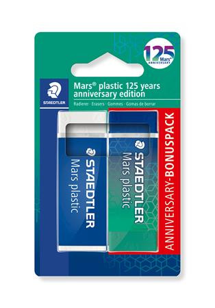 Radír, STAEDTLER Mars® Plastic 526 , 125 years, kék-zöld (TS52650MABK1)