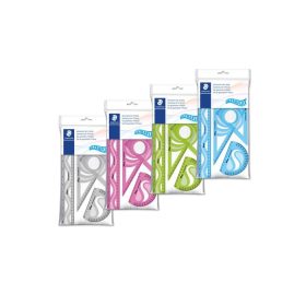   Vonalzókészlet, műanyag, hajlítható, 4 darabos, STAEDTLER 569 PB, vegyes színek (TS569PB4UF)