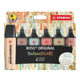   Szövegkiemelő készlet, 2-5 mm, STABILO BOSS original NatureCOLORS, 6 különböző szín (TS70622)