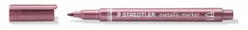 Dekormarker, 1-2 mm, kúpos, STAEDTLER 8323, metálpiros (TS8323232)
