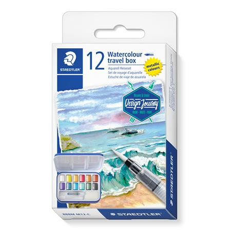 Vízfesték, 12 darabos, STAEDTLER Noris 888 Design Journey (TS888MM12C)