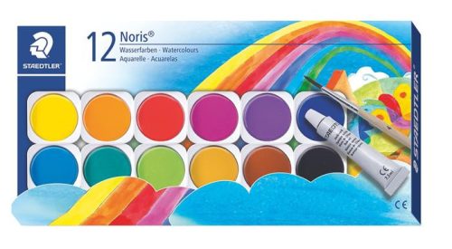 Vízfesték, 12 darabos, STAEDTLER Noris 888 (TS888NC12)