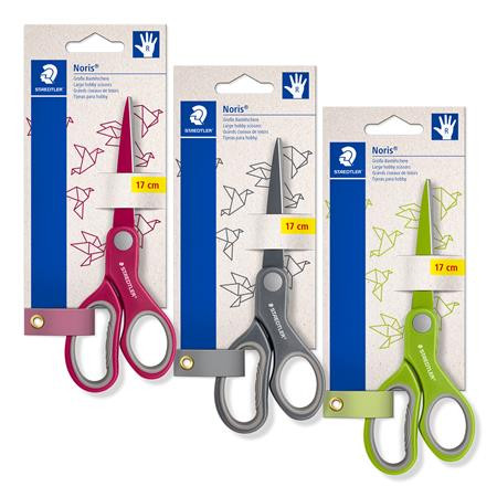 Olló, hobbi, 17 cm,  STAEDTLER Noris® 965, vegyes színek (TS96517PBK)