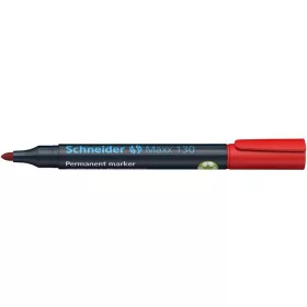   Alkoholos marker, 1-3 mm, kúpos, SCHNEIDER Maxx 130, piros (TSC130P)
