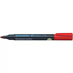   Alkoholos marker, 1-3 mm, kúpos, SCHNEIDER Maxx 130, piros (TSC130P)