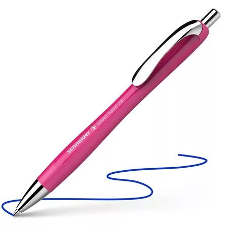 Golyóstoll, 0,7 mm, nyomógombos, SCHNEIDER Slider Rave XB, magenta (TSC132509)