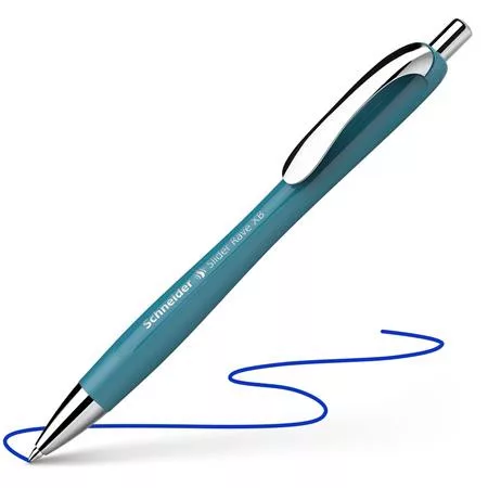 Golyóstoll, 0,7 mm, nyomógombos, SCHNEIDER Slider Rave XB, türkiz (TSC132513)