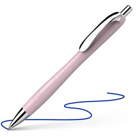 Golyóstoll, 0,7 mm, nyomógombos, SCHNEIDER Slider Rave XB, púder rózsaszín (TSC132519)