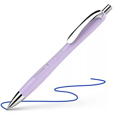 Golyóstoll, 0,7 mm, nyomógombos, SCHNEIDER Slider Rave XB, halványlila (TSC132559)