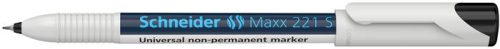 Alkoholmentes marker, OHP, 0,4 mm, SCHNEIDER Maxx 221 S, fekete (TSC221FK)