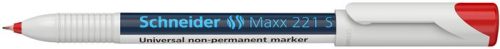 Alkoholmentes marker, OHP, 0,4 mm, SCHNEIDER Maxx 221 S, piros (TSC221P)