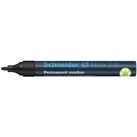   Alkoholos marker, 1-3 mm, fémházas, SCHNEIDER Maxx 230, fekete (TSC230FK)