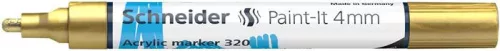 Dekormarker, akril, 4 mm, SCHNEIDER Paint-It 320, arany (TSC320A)