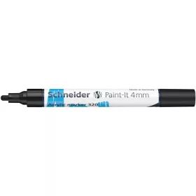   Dekormarker, akril, 4 mm, SCHNEIDER Paint-It 320, fekete (TSC320FK)