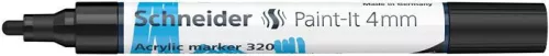 Dekormarker, akril, 4 mm, SCHNEIDER Paint-It 320, fekete (TSC320FK)