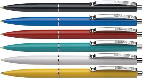 Golyóstoll, 0,5 mm, nyomógombos, vegyes tolltest, SCHNEIDER K15, kék (TSCK15V50)