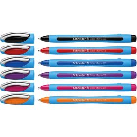   Golyóstoll készlet, 0,7 mm, kupakos, SCHNEIDER Slider Memo XB, vegyes színek (TSCMEMV6)