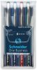 Rollertoll készlet, 0,6 mm, SCHNEIDER One Business, 4 szín (TSCOBK4)