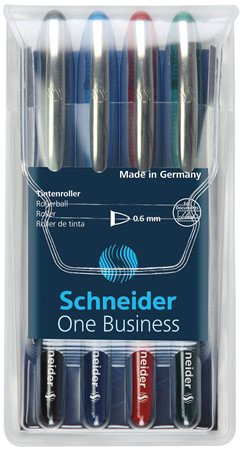 Rollertoll készlet, 0,6 mm, SCHNEIDER One Business, 4 szín (TSCOBK4)