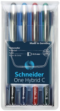 Rollertoll készlet, 0,3 mm, SCHNEIDER One Hybrid C, 4 szín (TSCOHC03K4)