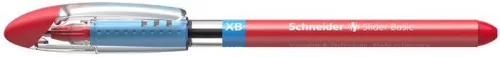 Golyóstoll, 0,7 mm, kupakos, SCHNEIDER Slider Basic XB, piros (TSCSLIXBP)