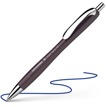 Golyóstoll, 0,7 mm, nyomógombos, SCHNEIDER Slider Rave XB, szilva lila (TSCSLRASZL)