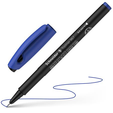 Tűfilc, 0,4 mm, SCHNEIDER Topliner 967, kék (TSCTOP967K)