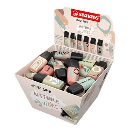 Szövegkiemelő display, 1-4 mm, STABILO Boss Mini Nature vibes, 50 darabos (TST0750111)