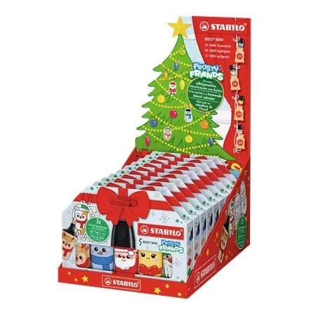 Szövegkiemelő készlet display, 2-5 mm, STABILO Boss Mini Frosty Friends (TST0750132)
