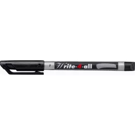   Alkoholos marker, 0,7 mm, kúpos, STABILO Write-4-all, fekete (TST15646)