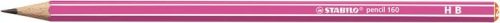Grafitceruza, HB, hatszögletű, STABILO Pencil 160, rózsaszín (TST16001HB)