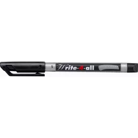   Alkoholos marker, 0,4 mm, kúpos, STABILO Write-4-all, fekete (TST16646)