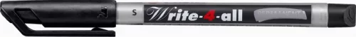Alkoholos marker, 0,4 mm, kúpos, STABILO Write-4-all, fekete (TST16646)