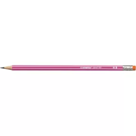   Grafitceruza radírral, HB, hatszögletű, STABILO Pencil 160, rózsaszín (TST216001HB)