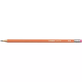   Grafitceruza radírral, HB, hatszögletű, STABILO Pencil 160, narancs (TST216003HB)
