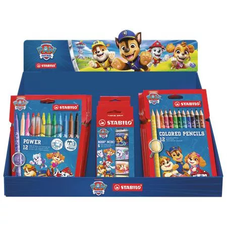 Írószer display, vegyes, STABILO, Mancs őrjárat (TST25331)