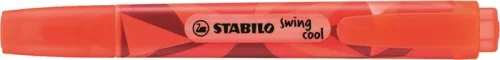 Szövegkiemelő, 1-4 mm, STABILO Swing Cool, piros (TST27540)
